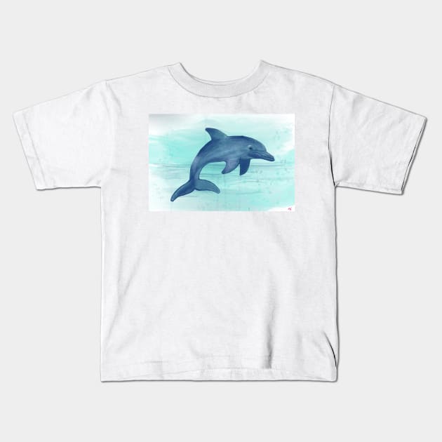 Dolphin Kids T-Shirt by Artistica